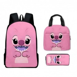 Size is onesize Stitch backpack for school lunch bag kids anime pencil case