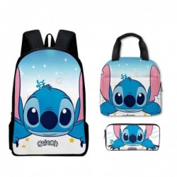 Size is onesize Stitch travel backpack canvas lunch bag pencil case for kids