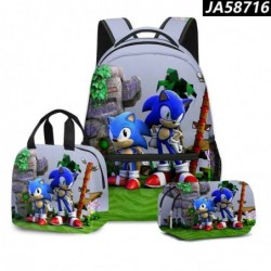 Size is onesize Sonic travel backpack lunch bag cool pencil pouch girls