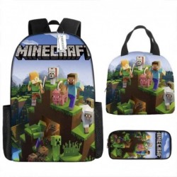 Size is onesize minecraf backpack for work girls lunch bag pencil case box