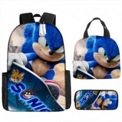 Size is onesize Sonic backpack travel lunch bag for girls pencil case big