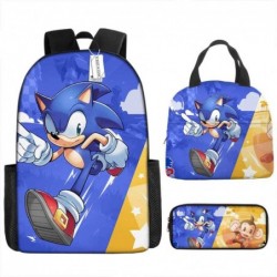 Size is onesize Sonic backpack travel canvas lunch bag pencil case for boys