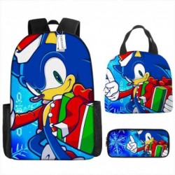 Size is onesize Sonic backpack kids boys canvas lunch bag canvas pencil case