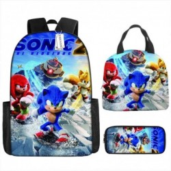 Size is onesize Sonic backpack kids boys lunch bag bookbag pencil case pouch