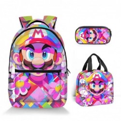 Size is onesize Super Mario backpack travel lunch bag kids boys pencil case