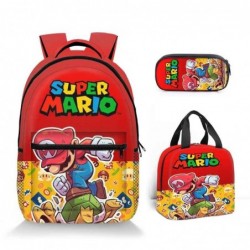 Size is onesize Super Mario backpack boys lunch box kids pencil case kit