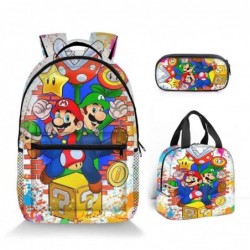 Size is onesize Super Mario boys school bag lunch box girls big pencil case