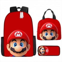 Size is onesize Super Mario backpack travel lunch bag anime boys pencil case