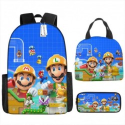 Size is onesize Super Mario boys school bag lunch bag anime pencil case kit