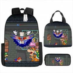 Size is onesize Super Mario backpack travel lunch bag big fabric pencil case