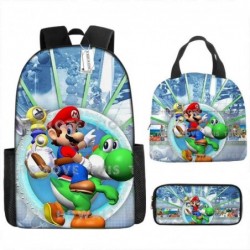 Size is onesize Super Mario boys school bag lunch box kids boys pencil case