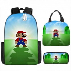 Size is onesize Super Mario backpack boys lunch bag big anime pencil case