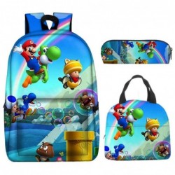 Size is onesize Super Mario backpack boyz girls lunch bag pencil case boys