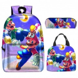 Size is onesize Super Mario backpack travel lunch bag big pencil case bag