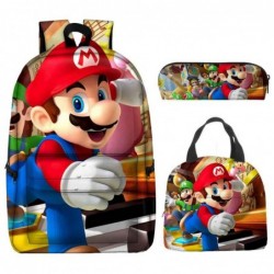 Size is onesize Super Mario boys school bag lunch bag cool pencil case bag