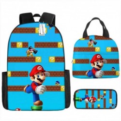 Size is onesize Super Mario backpack travel lunch box kids pencil case kit