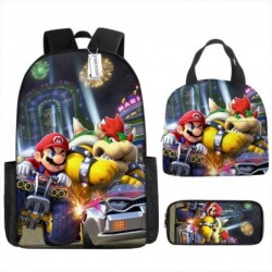 Size is onesize Super Mario travel backpack cooler lunch bag pencil case box