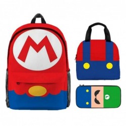 Size is onesize Super Mario backpack travel lunch bag kawaii big pencil case