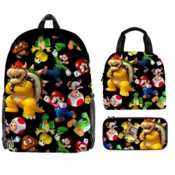 Size is onesize Super Mario boys school bag cooler lunch bag pencil case box