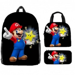 Size is onesize Super Mario backpack boys lunch bag backpack big pencil case