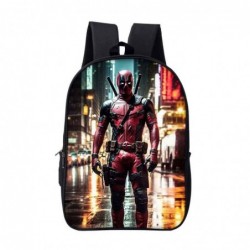 Deadpool printed backpack for girls Headphone jack