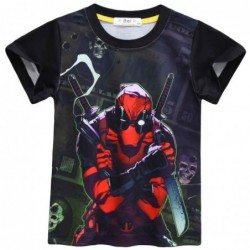 Size is 3T-4T(110cm) for kids Deadpool TWO PIECE SET 5T-6T summer Outfits Short Sleeves T-shirt