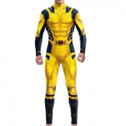 Size is S kids Deadpool Wolverine Costumes Jumpsuit Halloween For Adult 2024