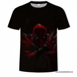 Size is XS Teenager's Deadpool short-sleeved T-shirt 7 years old