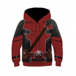 Size is XS 4T-5T(110cm) Deadpool Wolverine Long Sleeve hoodie for teenager 10 years old