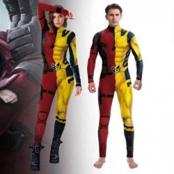 Size is S teenager Deadpool Wolverine Costumes Jumpsuit Halloween For Adult