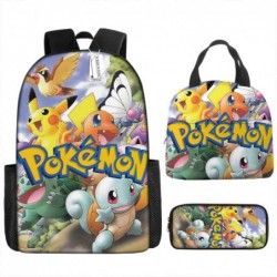 Size is onesize Pokemon travel backpack lunch bag anime pencil case for kids