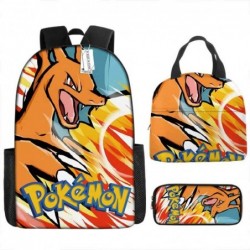 Size is onesize Pokemon backpack boys canvas lunch bag anime pencil case