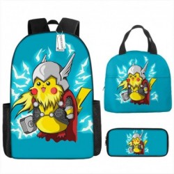 Size is onesize Pokemon travel backpack cooler lunch bag pencil box girls