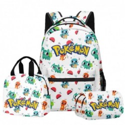 Size is onesize Pokemon outdoor backpack elegant lunch bag pencil case girls