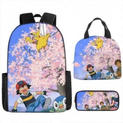 Size is onesize Pokemon backpack kids boys lunch bag kids canvas pencil case