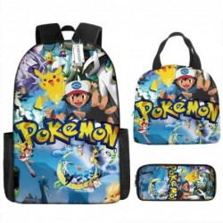 Size is onesize Pokemon backpack boyz canvas lunch bag pencil case for girls