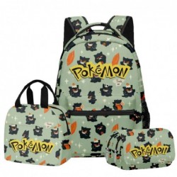 Size is onesize Pokemon backpacks for school lunch bag big boys pencil case