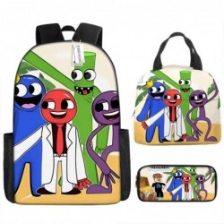 Size is onesize Rainbow Friends backpack boys lunch bag anime cute pencil case