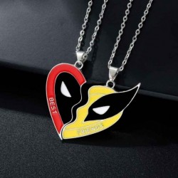 Size is one Size Deadpool Wolverine necklace for teenager 11 years