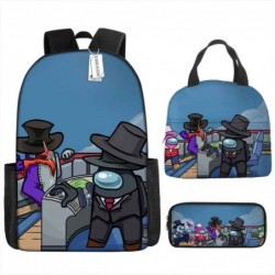 Size is onesize AMONG US backpack boyz anime lunch bag pencil case for boys