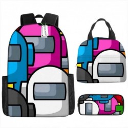 Size is onesize AMONG US backpack boyz elegant lunch bag pencil case kawaii