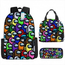 Size is onesize AMONG US backpack for girls lunch bag cool pencil case bag