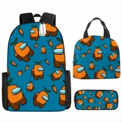 Size is onesize AMONG US outdoor backpack lunch bag boys cute pencil case