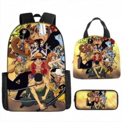 Size is onesize One Piece backpack boys lunch bag kawaii canvas pencil case