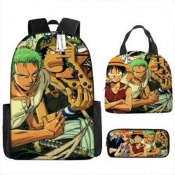 Size is onesize One Piece backpack for boys lunch bag big anime pencil case