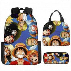 Size is onesize One Piece backpack for boys lunch bag anime pencil case bag