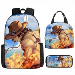 Size is onesize One Piece backpack boys anime lunch bag boys pencil case