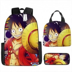 Size is onesize One Piece backpack boys canvas lunch bag canvas pencil case