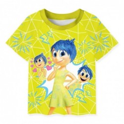 Size is 2T-3T(100cm) Girls' Inside Out 2 joy summer Pajamas two-piece Short Sleeve Pajamas