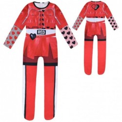 Size is 3T-4T(110cm) Descendants red Costumes Jumpsuit Halloween For girls with glove